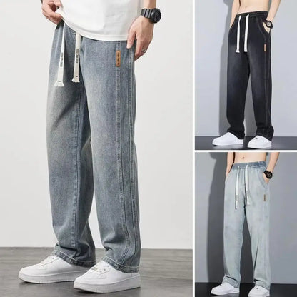 Herren-Jeans mit geradem Bein aus Premium-Baumwolle